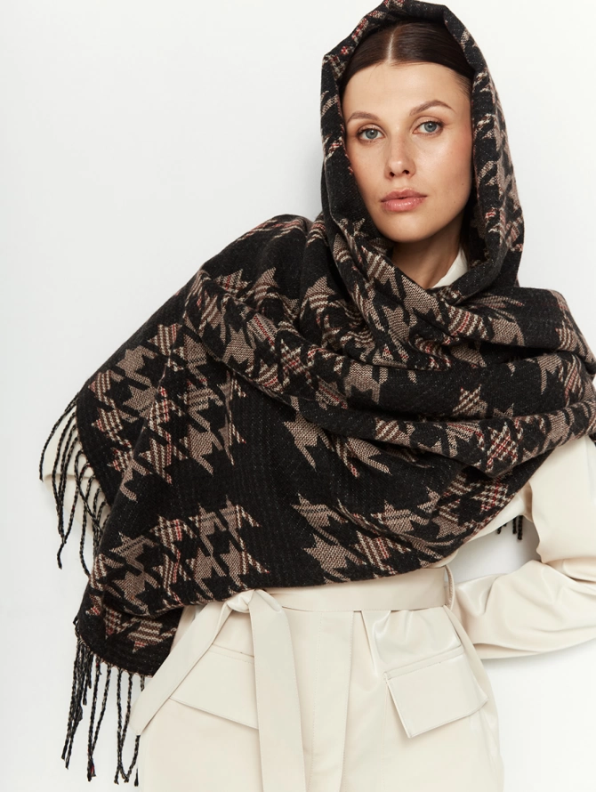 Палантин женский в гусиную лапку RH10-16-5