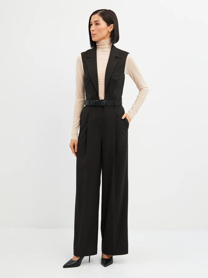 Комбинезон OD-915-1 в черно-коричневую клетку