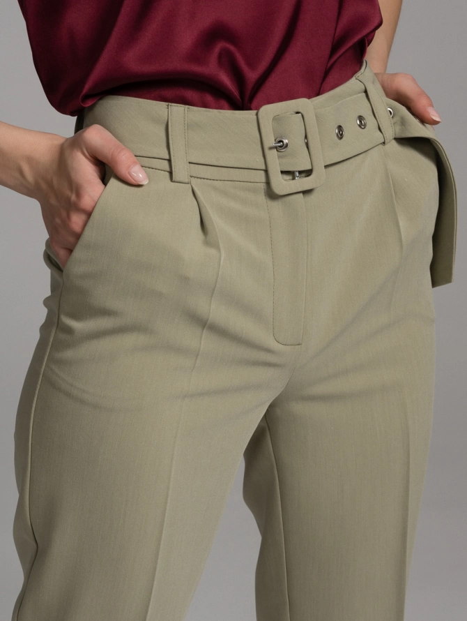 Брюки прямые оливковые OD-470-2