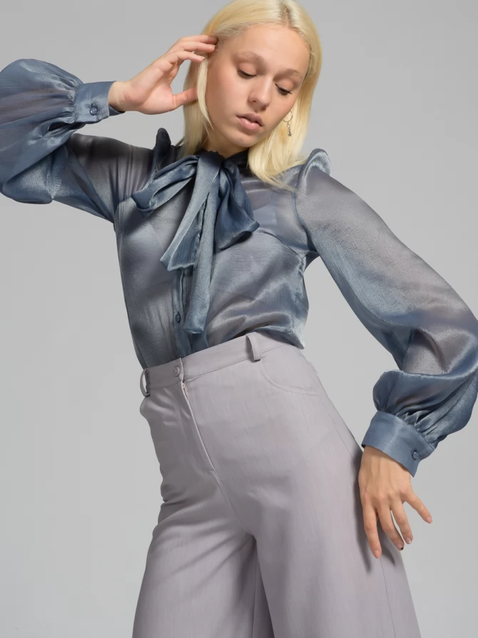 Брюки-клеш OD-552-2 серый