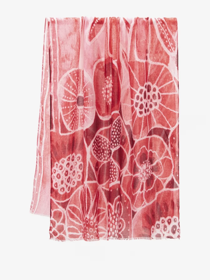 Палантин женский двусторонний с принтом арт-деко D2H-135-2