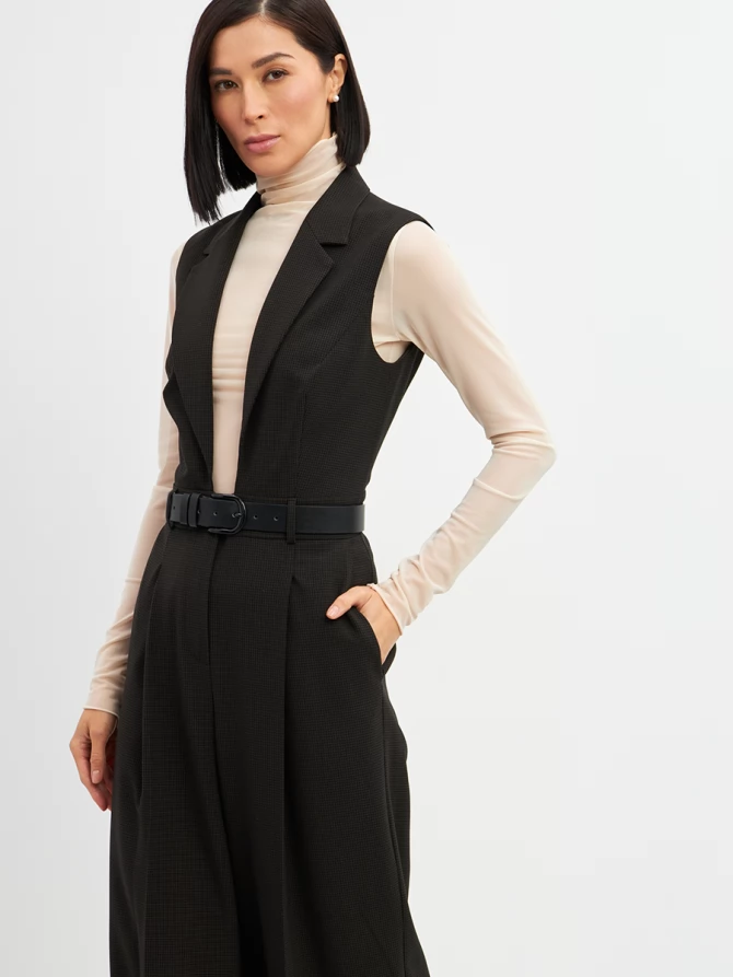 Комбинезон OD-915-1 клетка черно-коричневая