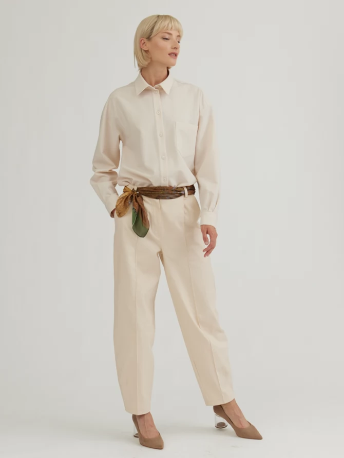 Брюки с простроченной стрелкой