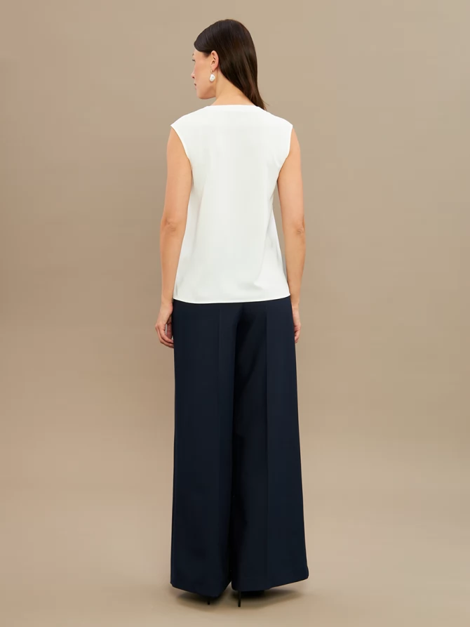 Топ со вставкой из органзы OD-975-1 белый