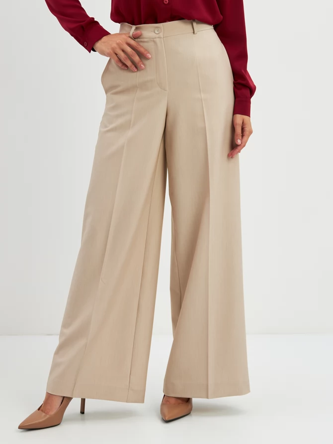 Брюки из костюмной ткани OD-922-3 бежевый