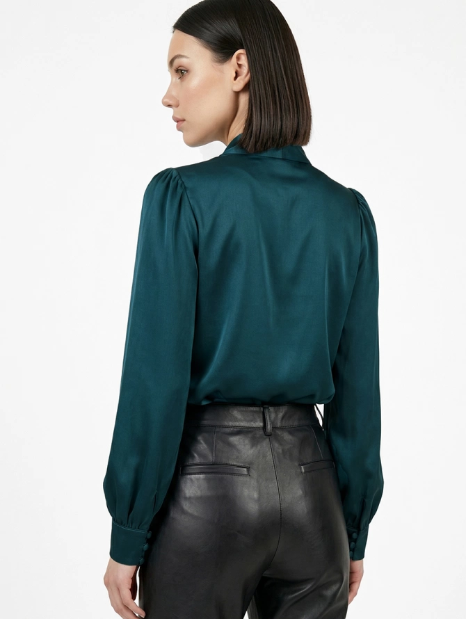 Блузка OD-735-18 бутылочный