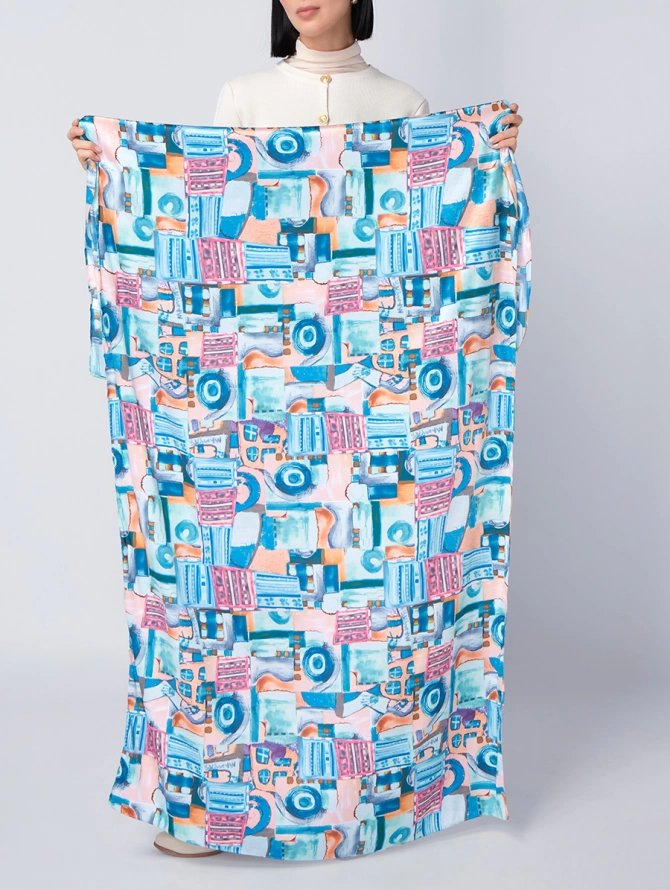 Палантин женский с абстрактным принтом