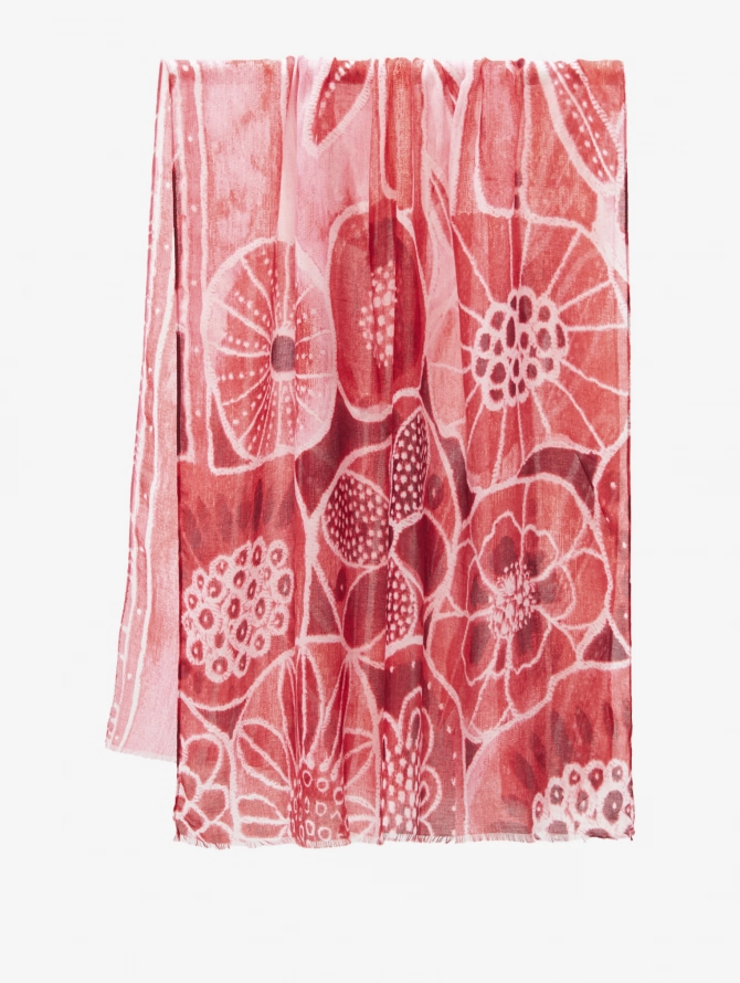 Палантин женский двусторонний с принтом арт-деко D2H-135-2