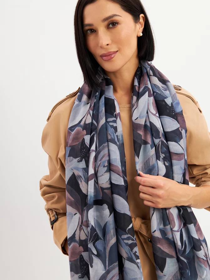 Палантин женский с авторским принтом