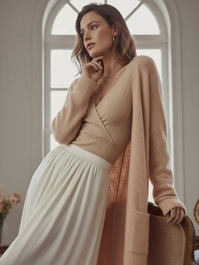 Боди в рубчик с длинным рукавом