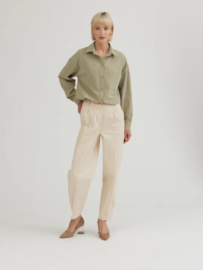 Брюки с простроченной стрелкой