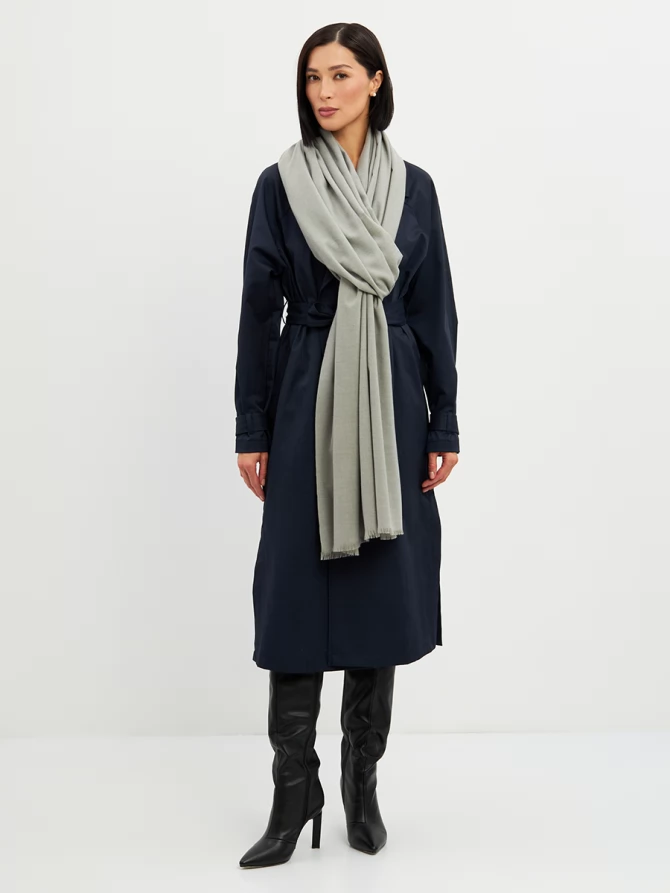 Палантин женский двусторонний однотонный