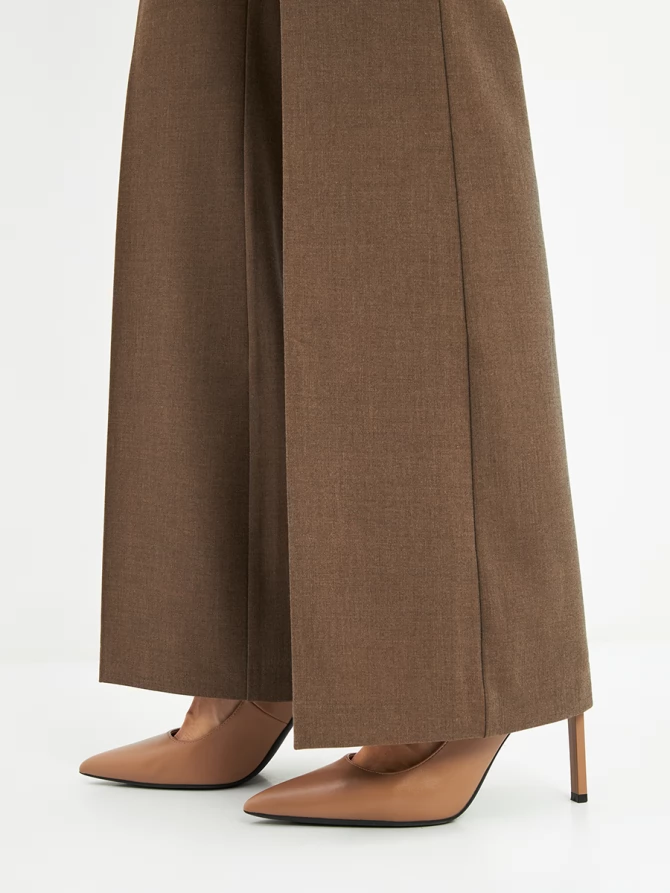 Брюки-клеш OD-822-3 коричневый