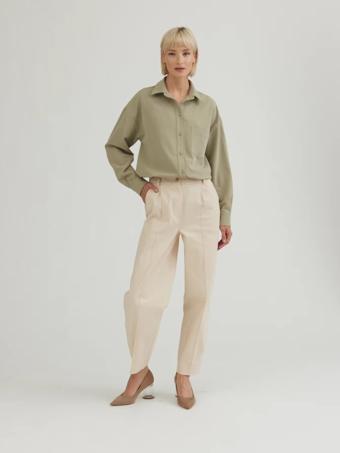 Брюки с простроченной стрелкой