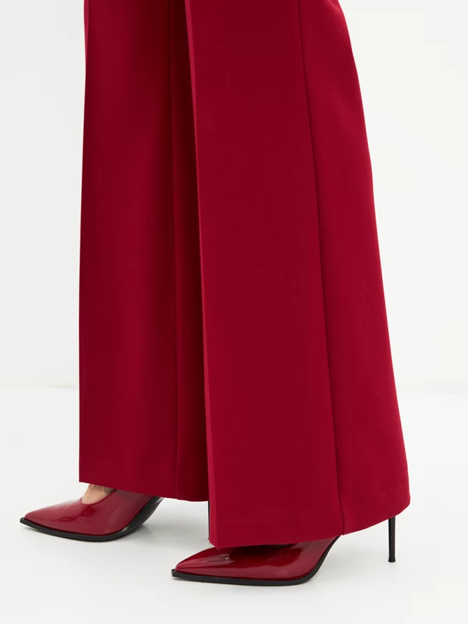 Брюки-клеш  OD-822-2 бордо