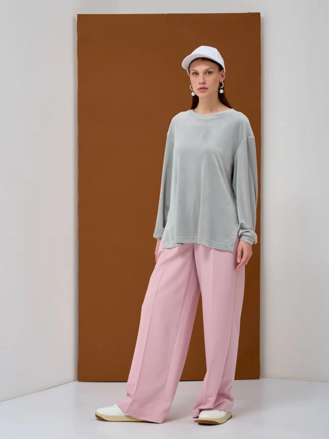 Свитшот оверсайз из велюра