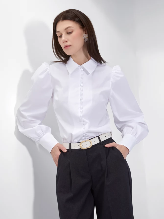 Блузка однотонная