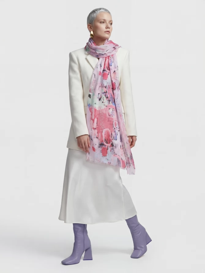 Палантин женский с авторским принтом KSH16-129-6