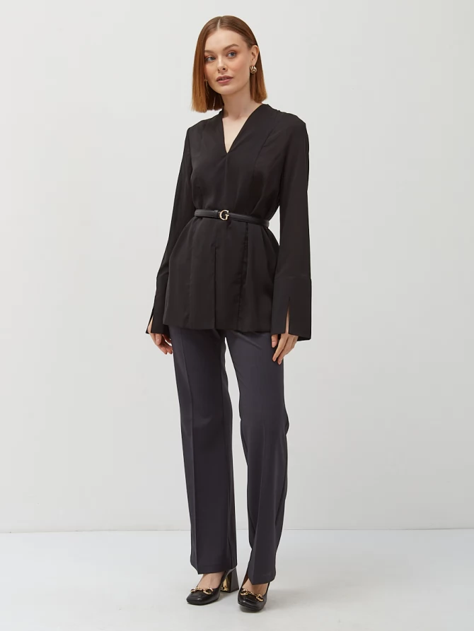 Брюки-клеш  OD-822-1 серый