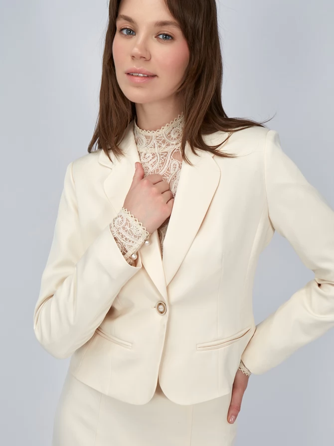 Жакет укороченный  OD-823-1 бежевый