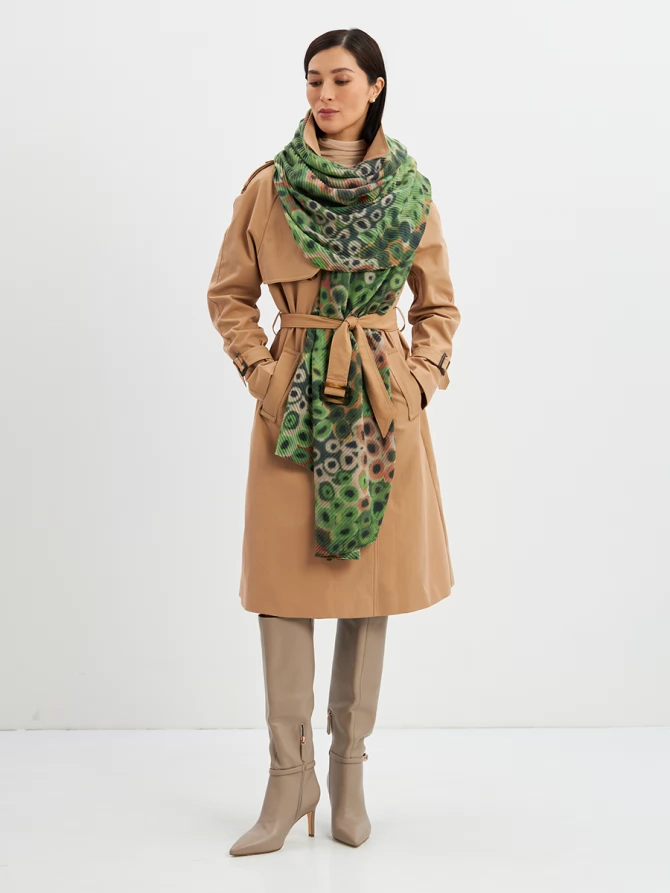 Палантин женский с абстрактным принтом KSH15-167-4