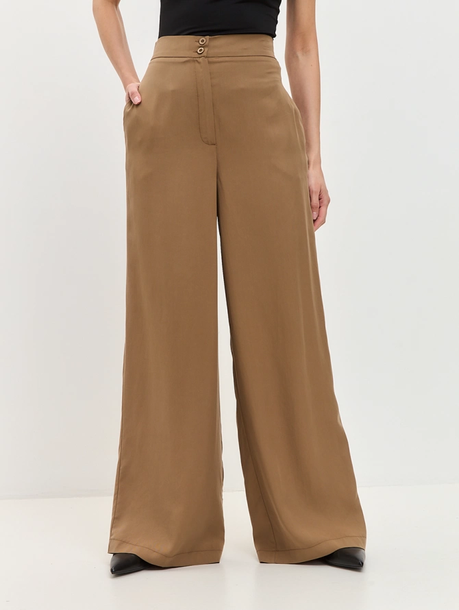 Брюки палаццо OD-818-1 коричневые