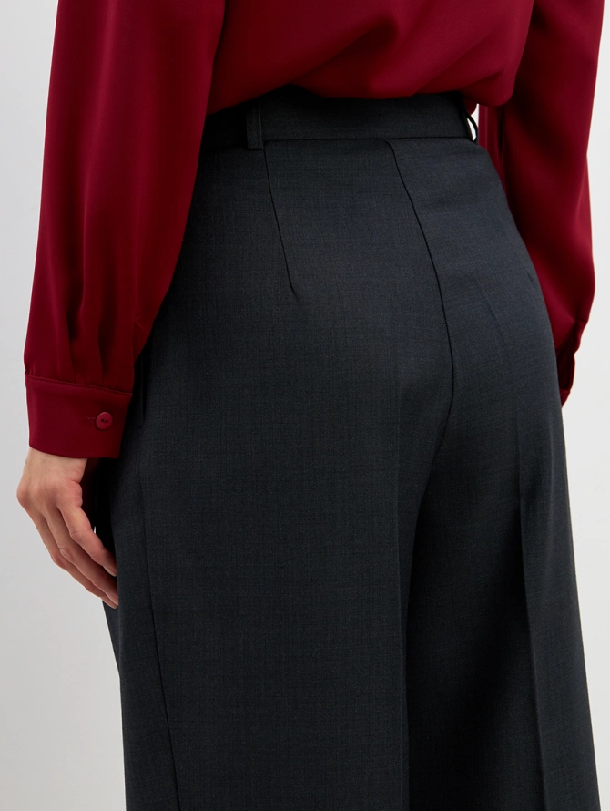 Брюки с тремя складками серые OD-1005-1