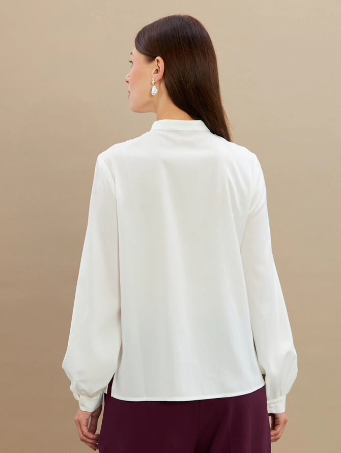 Блузка с рюшами OD-976-1 белая