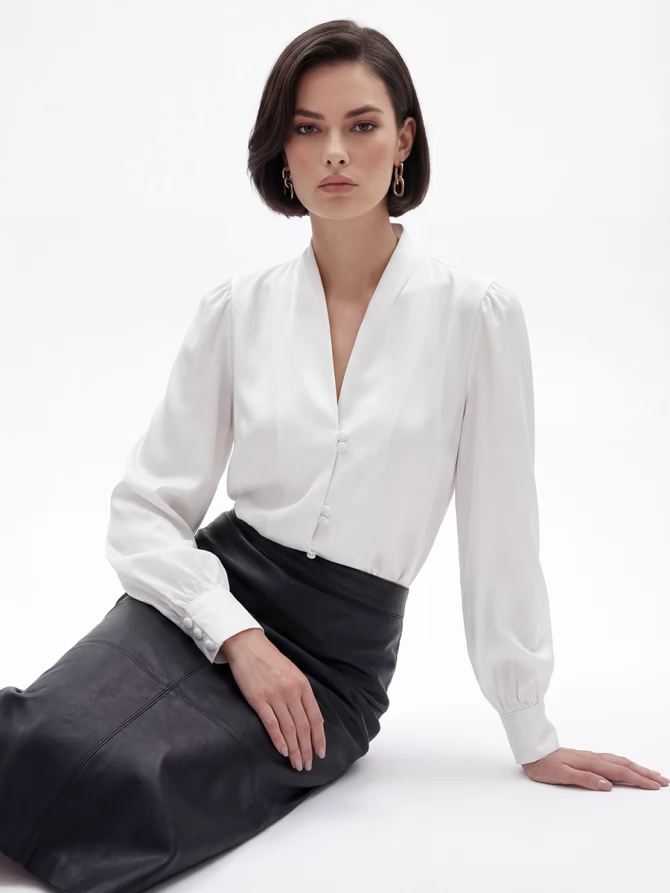 Блуза с вырезом  