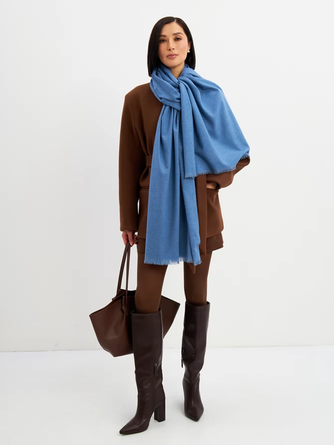 Палантин голубой