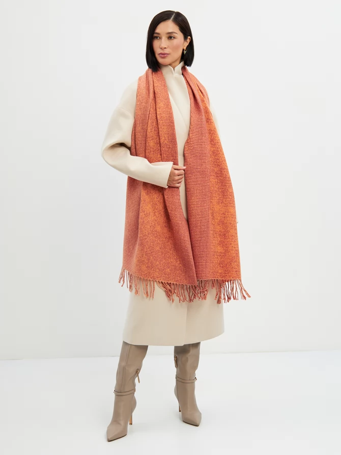 Палантин женский двусторонний с градиентом