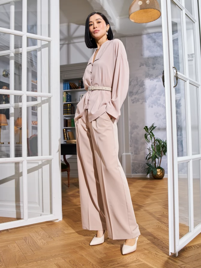 Блузка из шифона OD-809-2 капучино