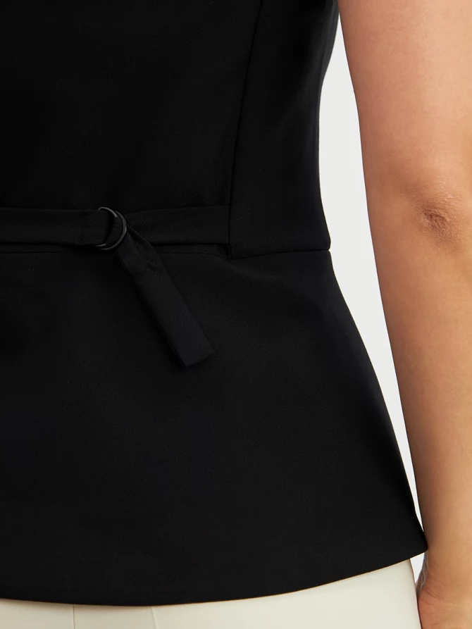 Блузка (корсет) из костюмной ткани на подкладке OD-908-1 черный