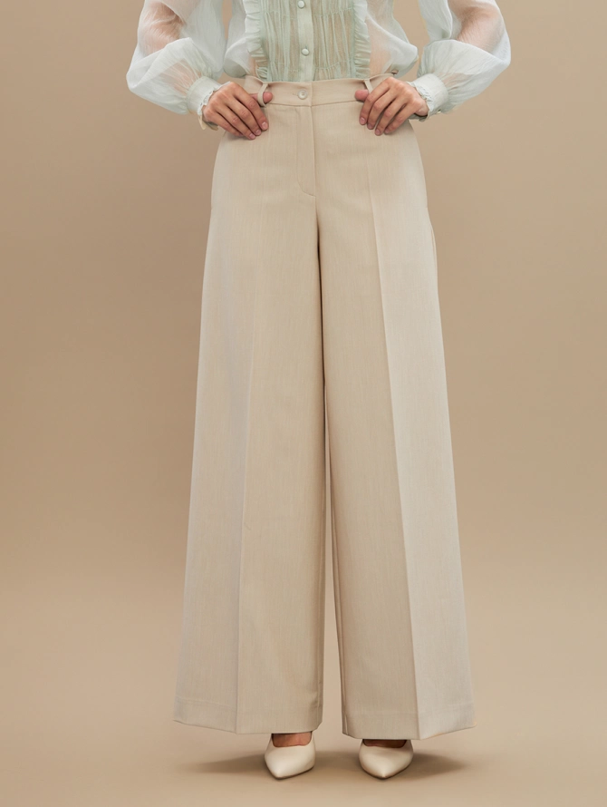 Брюки из костюмной ткани OD-922-3 бежевый