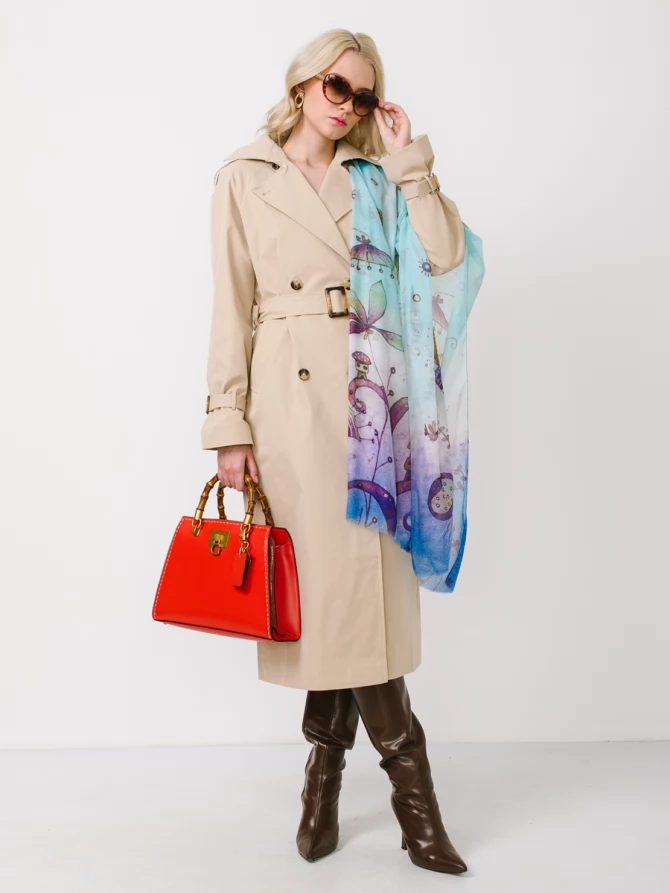 Палантин с арт-деко принтом KSH14-115-38