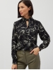 Блузка с вырезом OD-813-23 черная