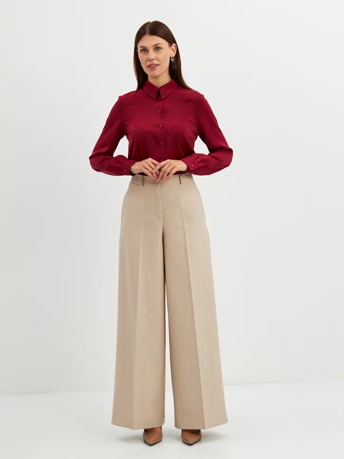 Брюки из костюмной ткани OD-922-3 бежевый