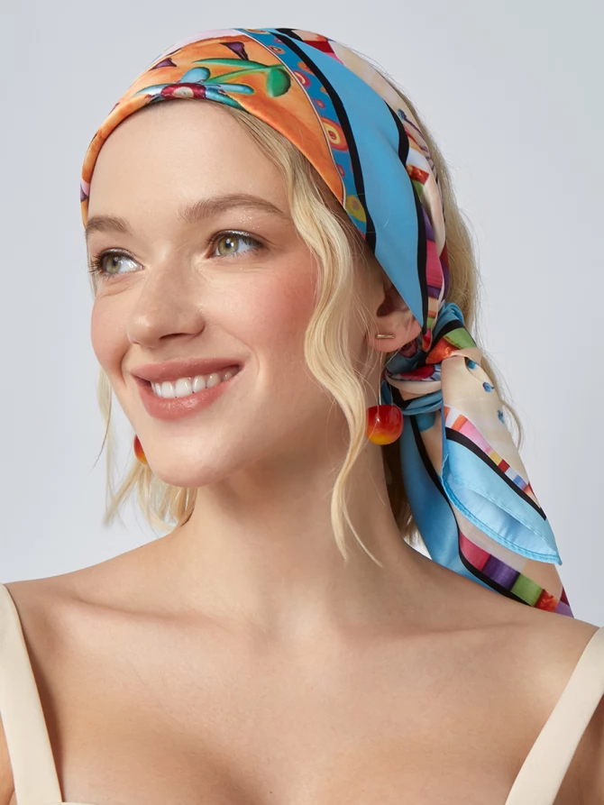 Платок женский с авторским принтом KSH16-614-2