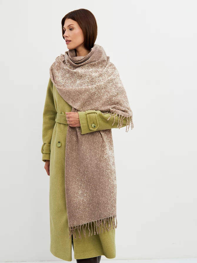 Палантин женский двусторонний с градиентным эффектом