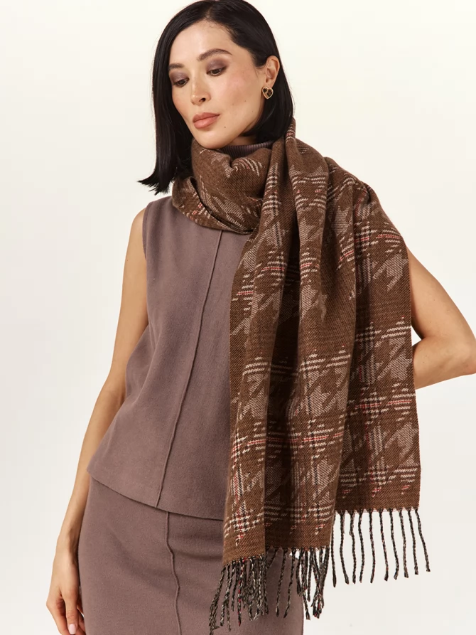 Палантин женский в клетку RH10-16-4