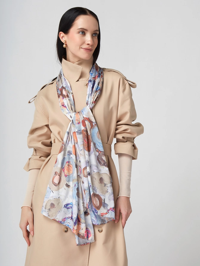 Палантин женский с авторским рисунком