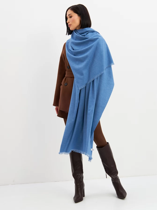 Палантин голубой