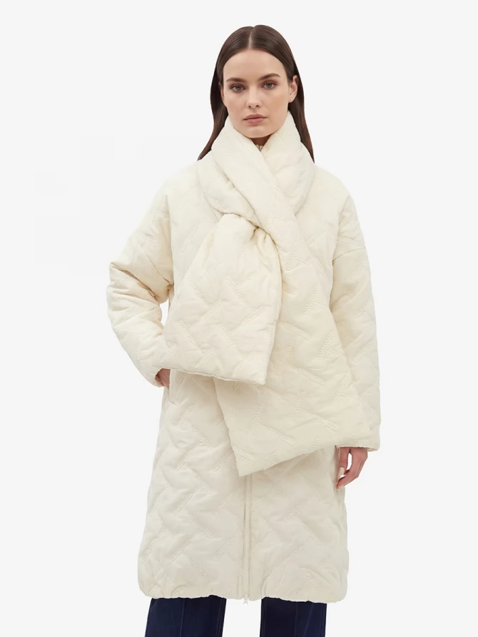 Полупальто стеганое OD-1046-1 бежевый