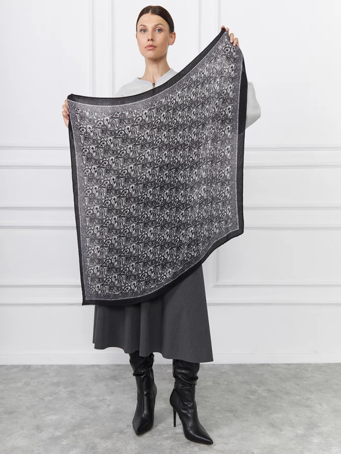 Платок с узором из жатой ткани SPR-854-3