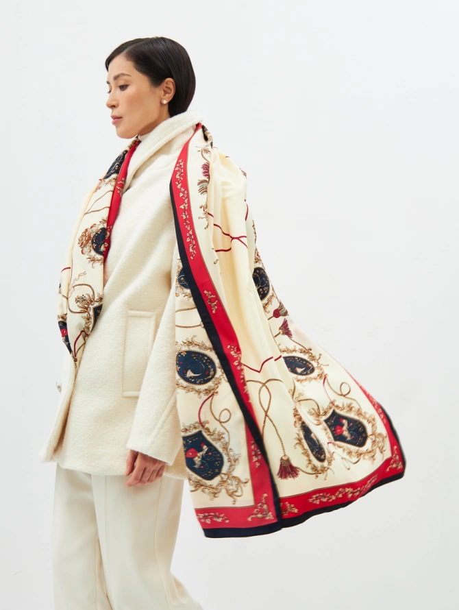 Палантин LO-1115 с принтом Арт-Деко