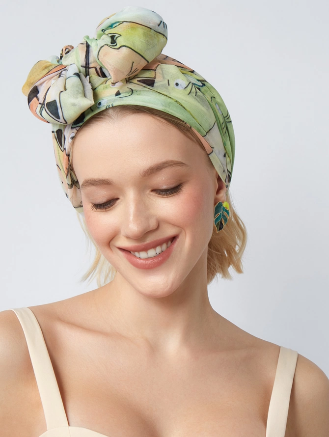 Палантин женский с принтом Котики KSH16-128-3