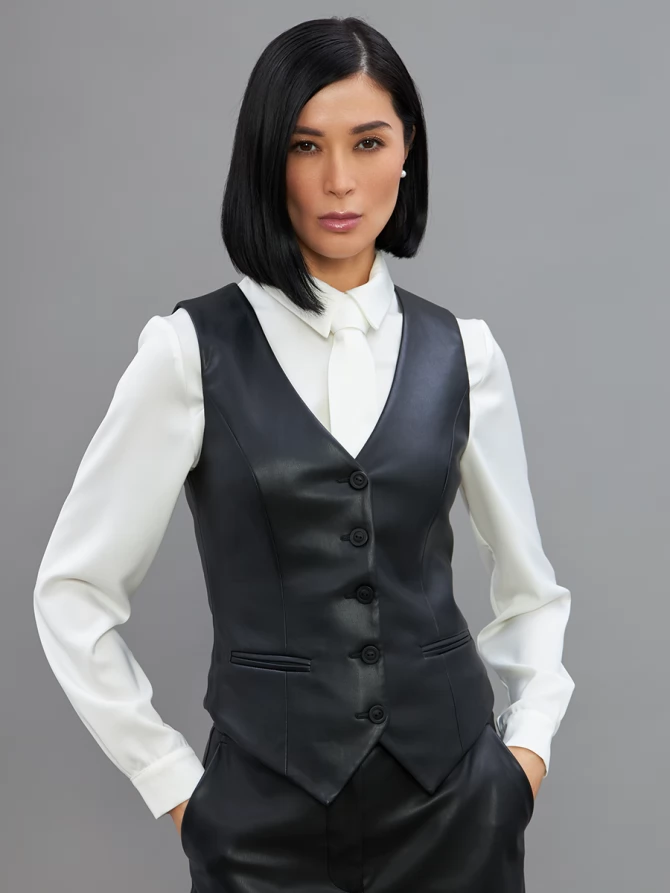 Блузка с галстуком  OD-881-4 белый