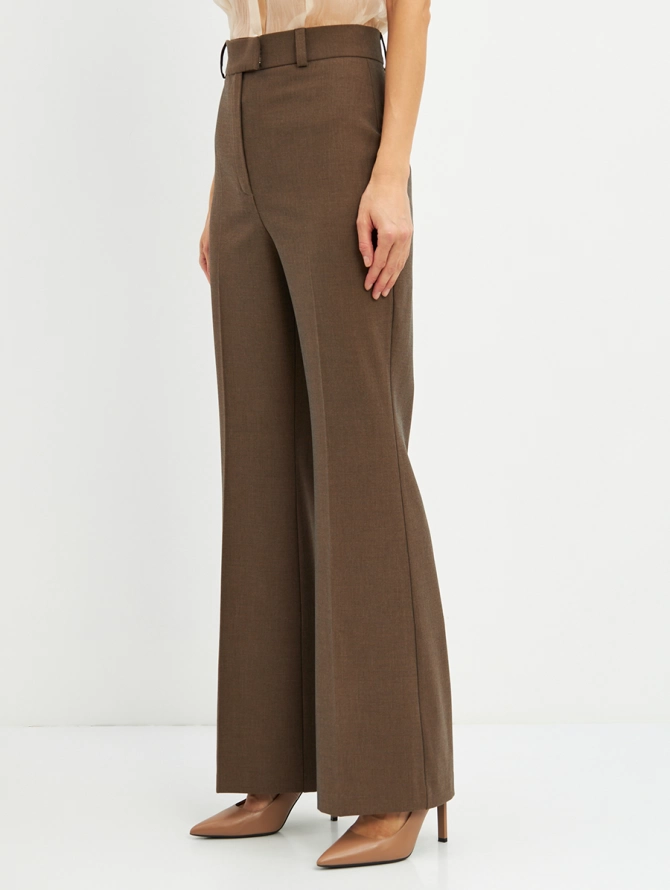 Брюки-клеш OD-822-3 коричневый