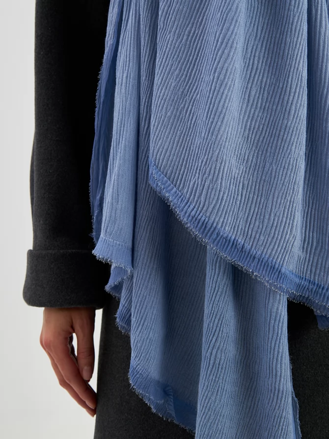 Палантин женский в небесно-голубом цвете