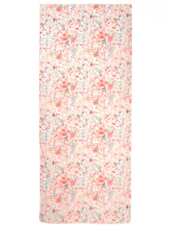 Палантин женский с акварельным цветочным принтом KSH16-125-2